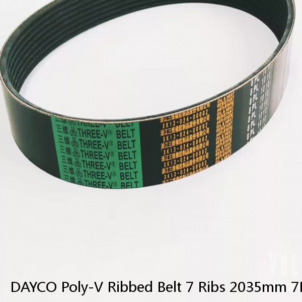 DAYCO Poly-V Ribbed Belt 7 Ribs 2035mm 7PK2035HD Auxiliary Fan Drive Alternator #1 small image