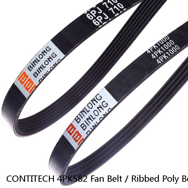 CONTITECH 4PK582 Fan Belt / Ribbed Poly Belt for Volvo 440 460 / BMW Moto #1 small image